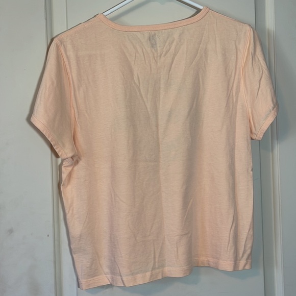 J CREW KNIT GOODS TEE SIZE LARGE CONSERVATION GREEN SPACES LIGHT PEACH EARTH - Picture 4 of 6
